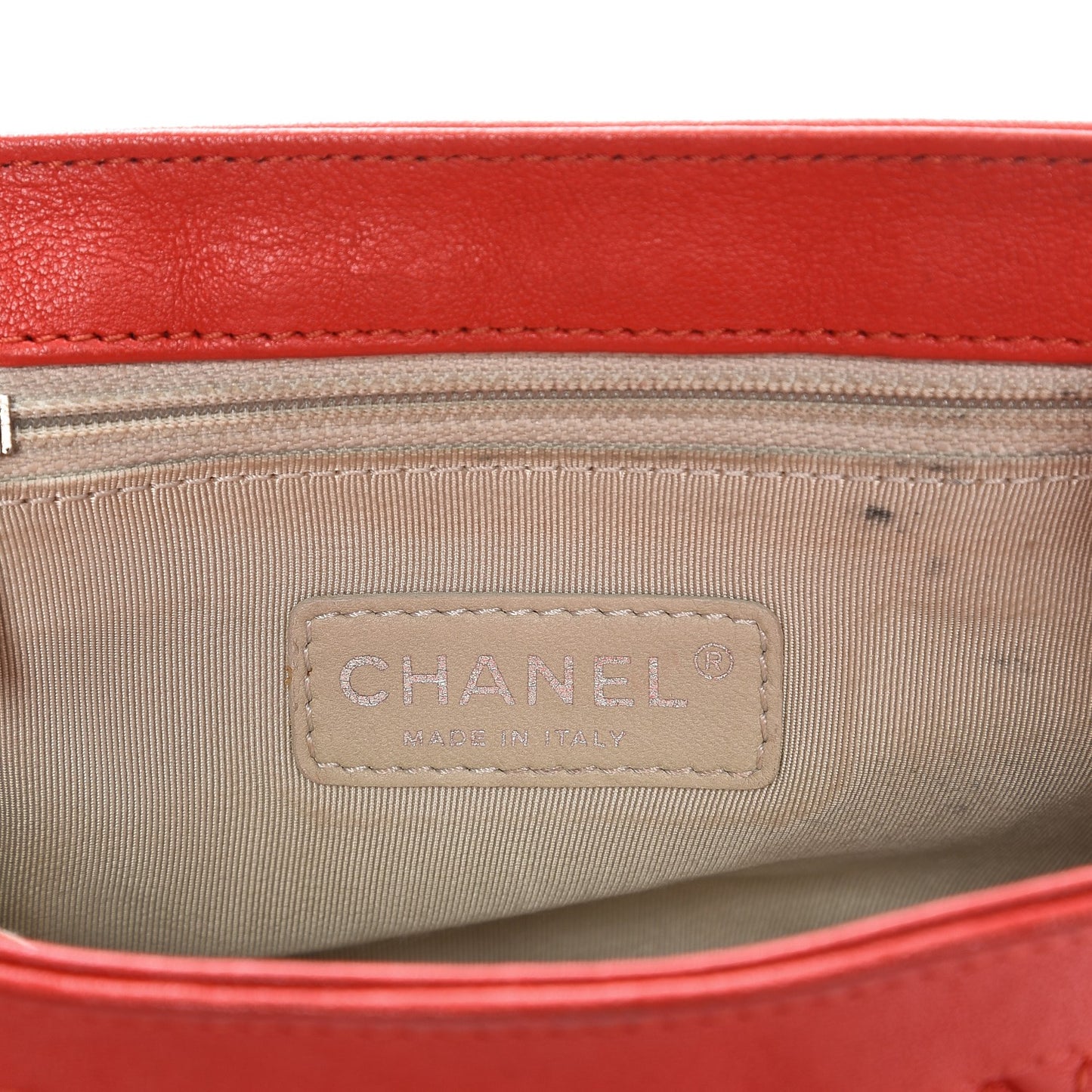 Washed Lambskin Mini Chain Around Messenger Red