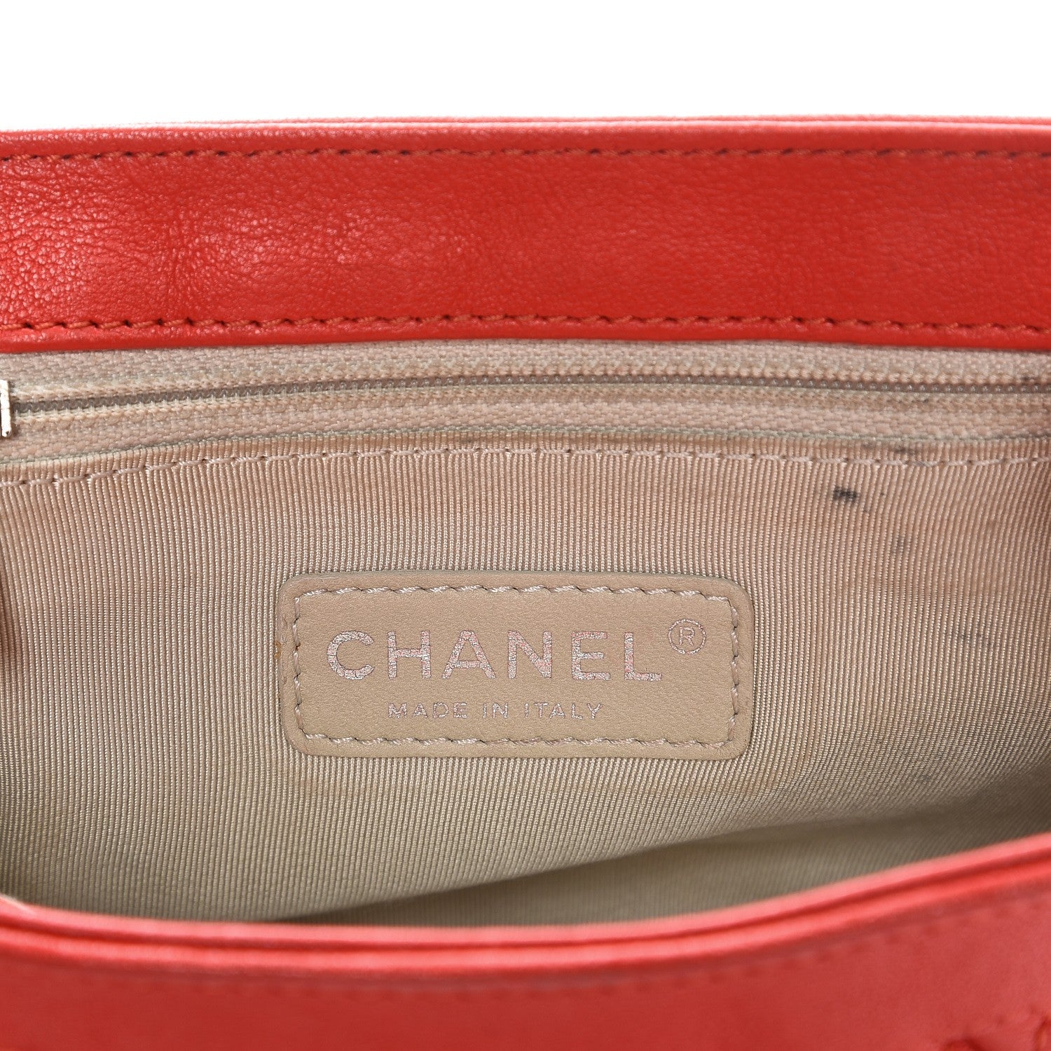 Chanel Washed Lambskin Mini Chain Around Messenger Red 6 of 10