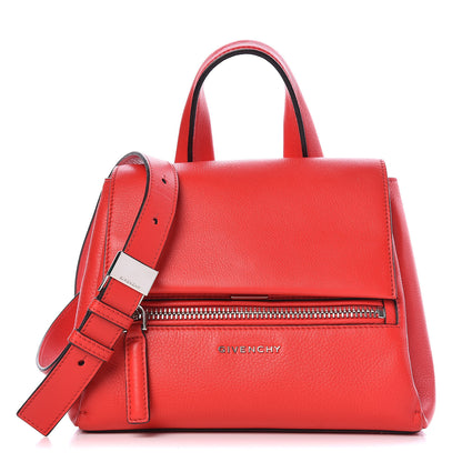 Givenchy Waxy Grained Calfskin Mini Pandora Pure Flap Bag Red 1 of 9