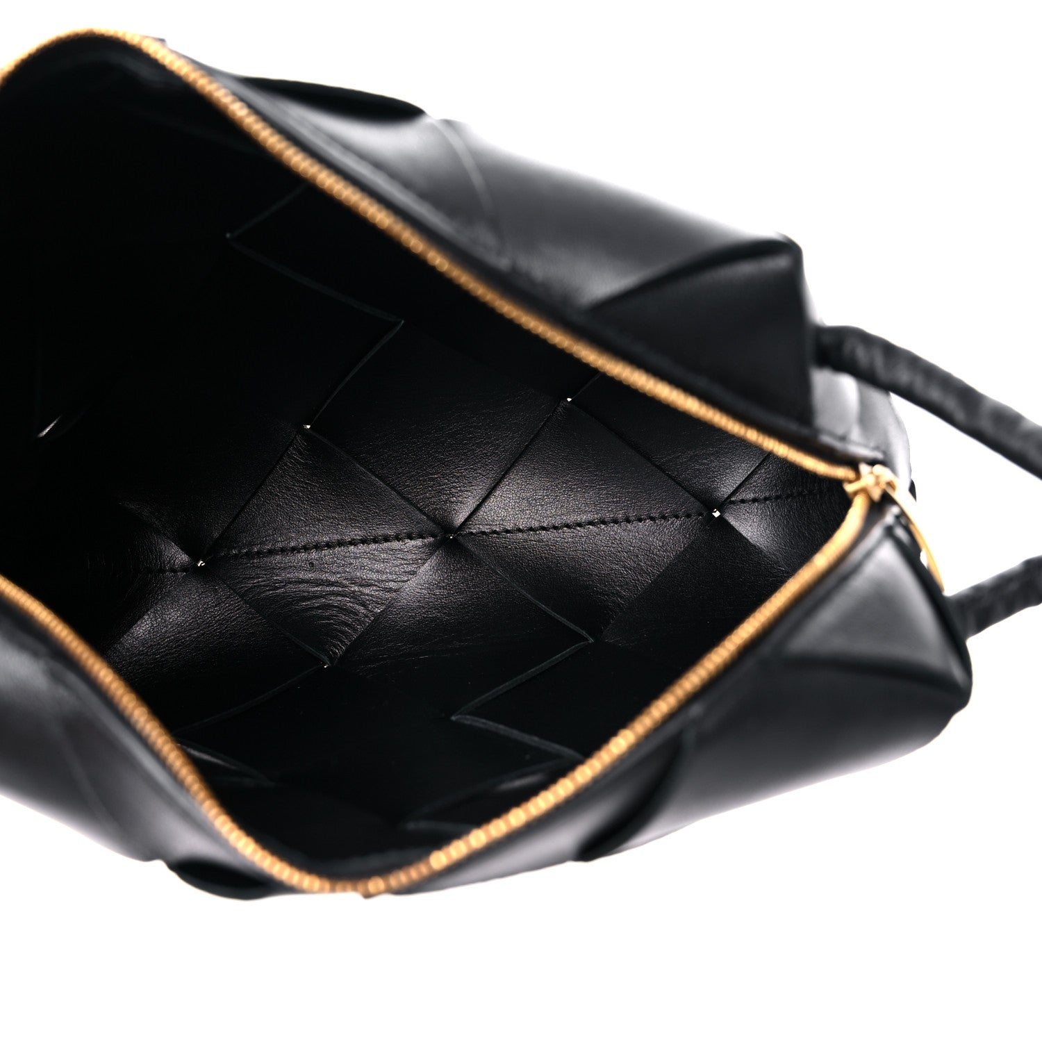 Bottega Veneta Lambskin Intreccio Small Cassette Camera Bag Black 5 of 10