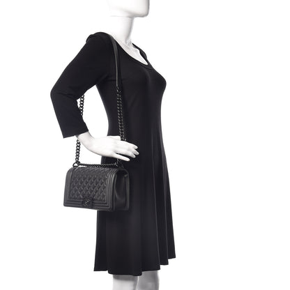 Chanel Caviar Quilted Medium Boy Flap So Black 2 of 10