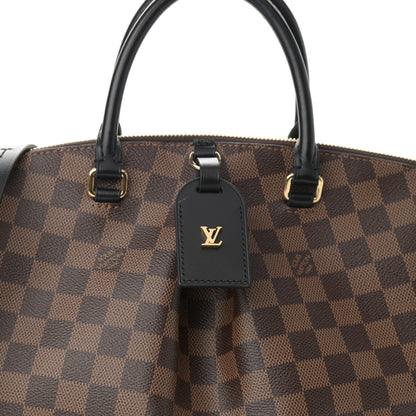 Louis Vuitton Damier Ebene Odeon Tote MM Black 6 of 9