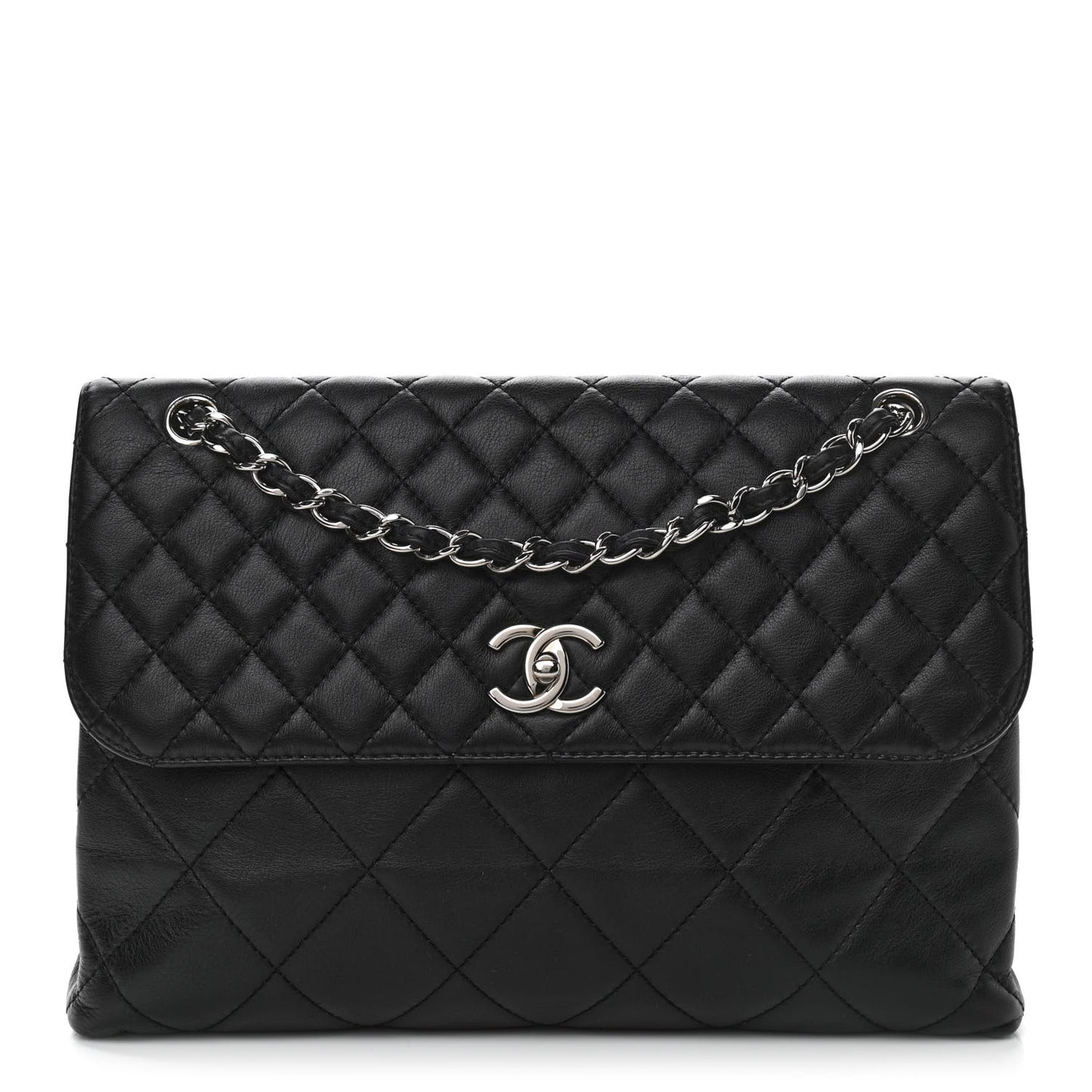 Calfskin Quilted In The Business Flap Bag Black