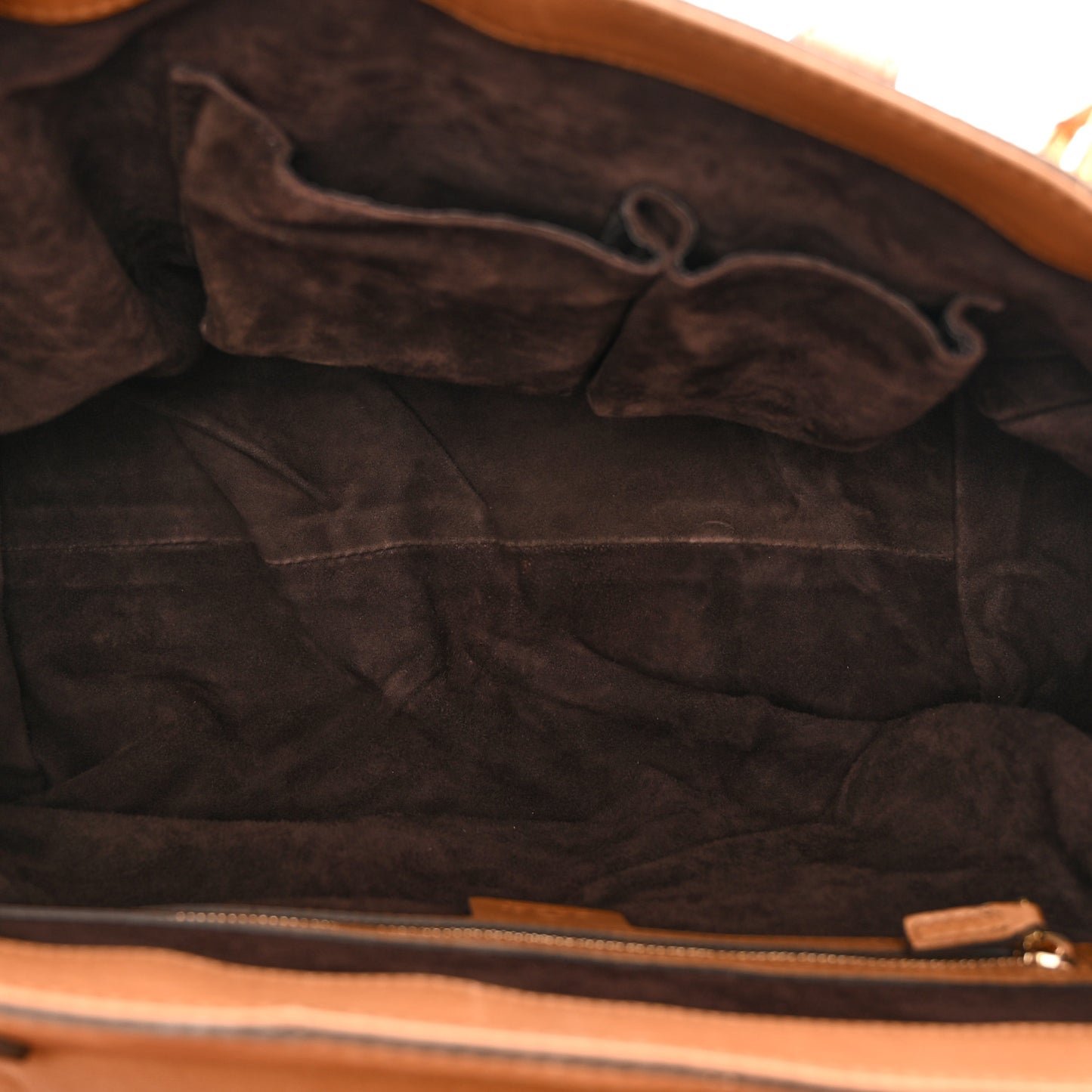 Calfskin Handmade Medium Top Handle Bag Brown
