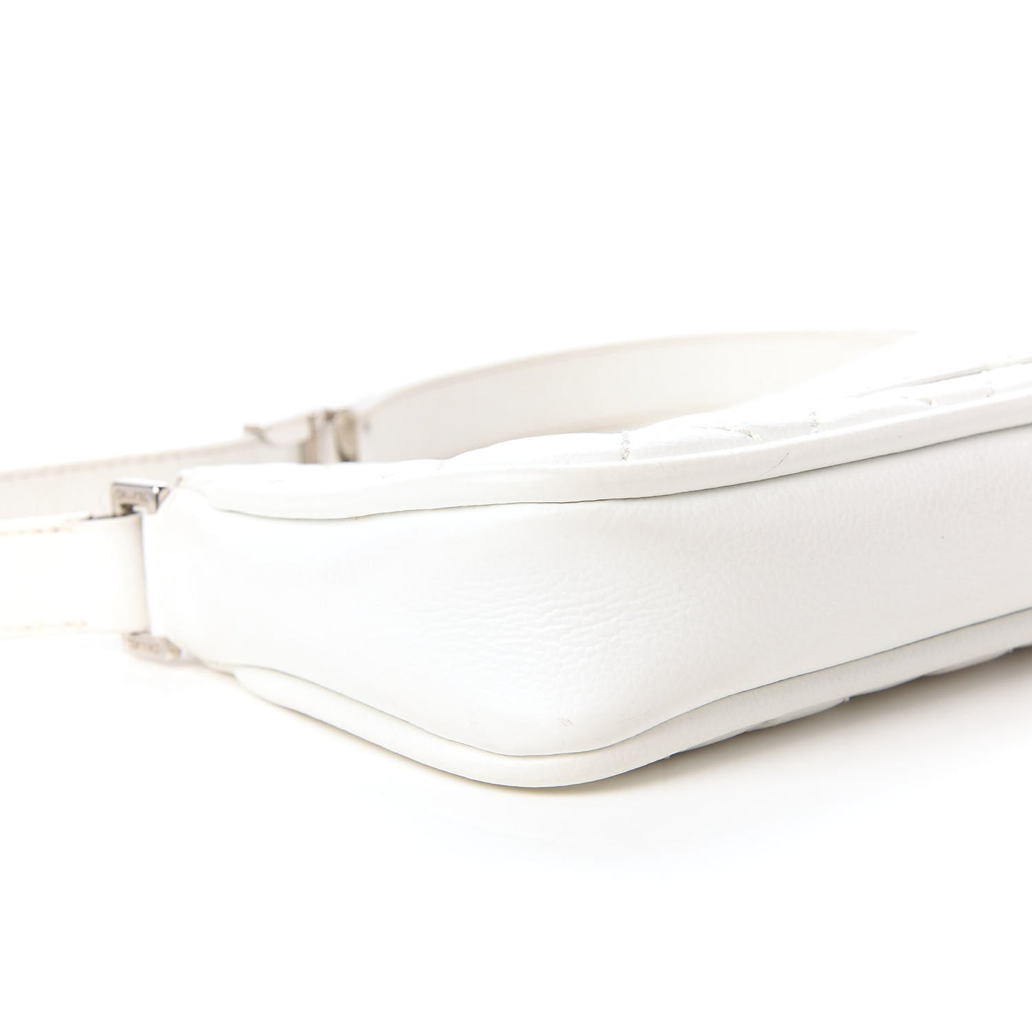 Caviar Quilted Timeless CC Shoulder Bag White