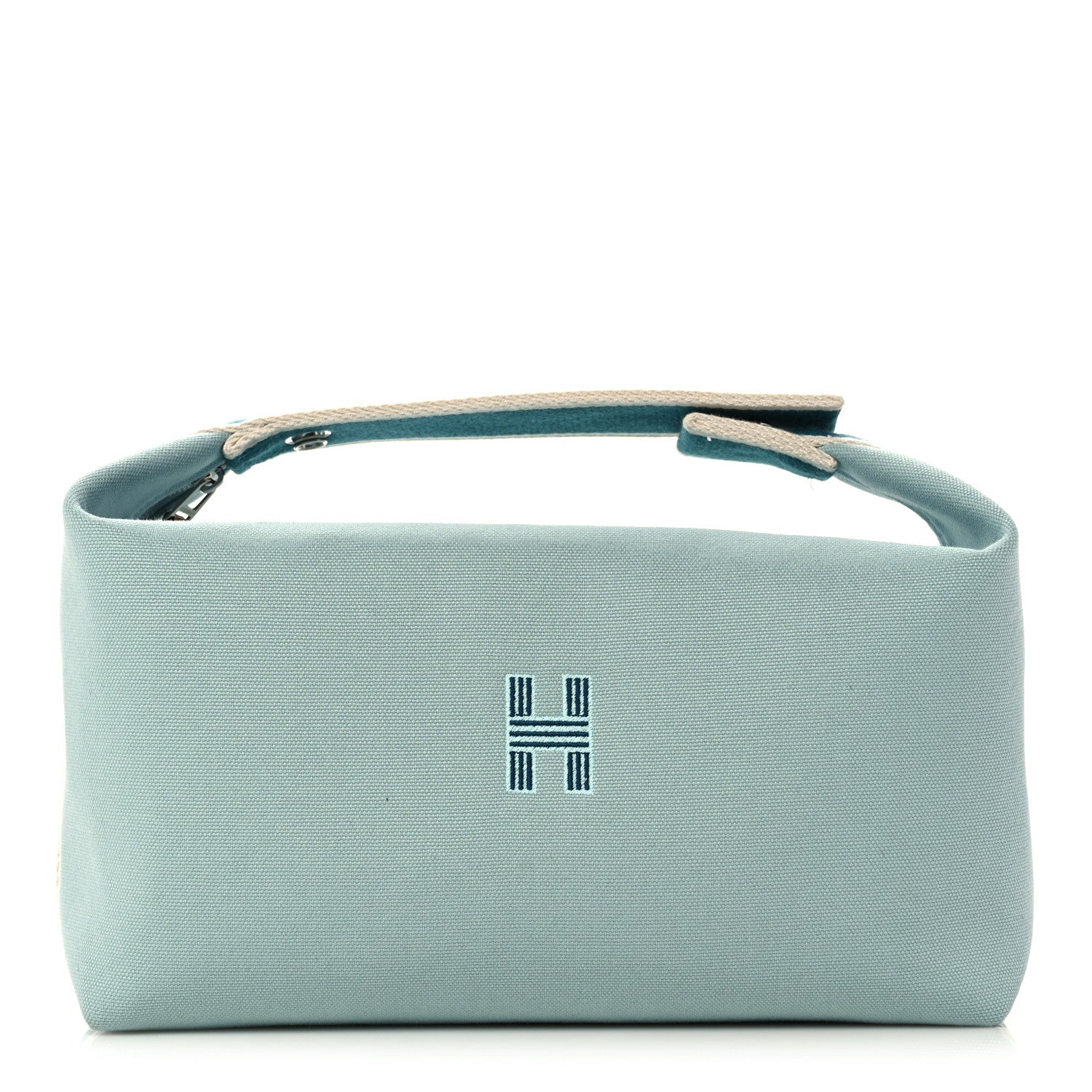 Hermes Canvas Large Bride-A-Brac Pouch Eucalyptus 1 of 10