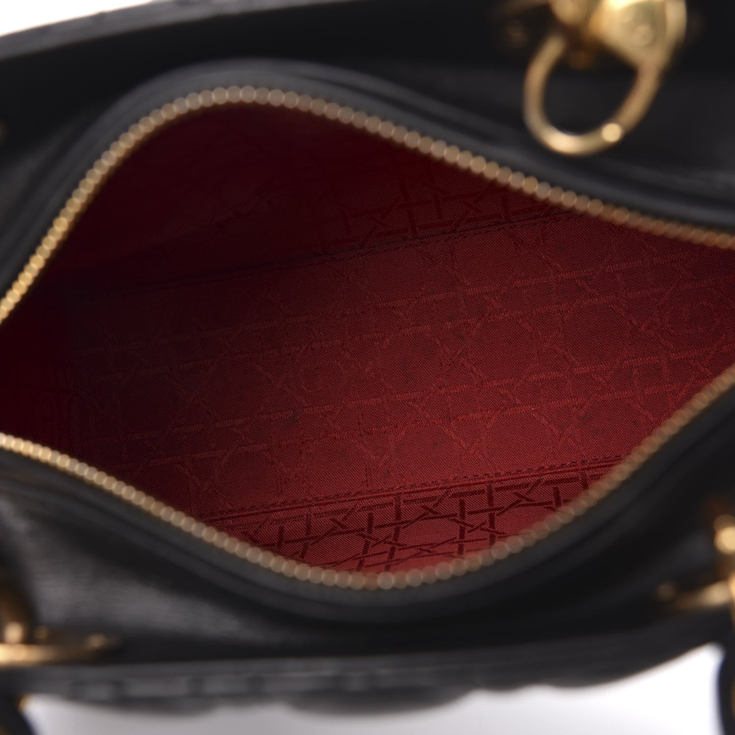 Christian Dior Lambskin Cannage Medium Lady Dior Black 5 of 11