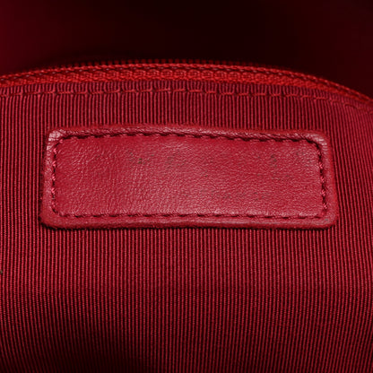 Chanel Patent Goatskin Quilted Small 3 Pocket Accordion Flap Red 6 of 10