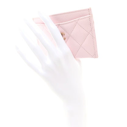 Chanel Caviar Quilted Card Holder Light Pink 2 of 10