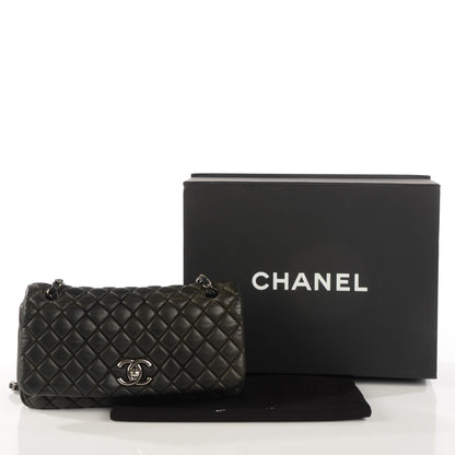 Chanel Iridescent Calfskin Large Bubble Quilt Flap Black 5 of 9
