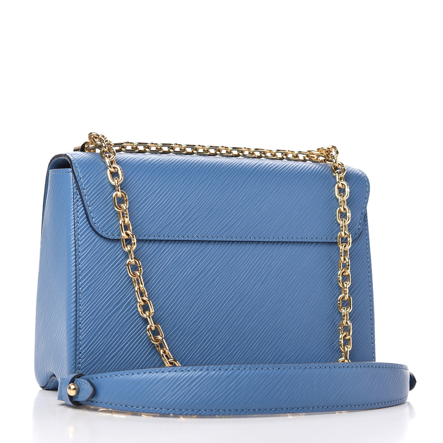 Louis Vuitton Epi Twist Shoulder Bag MM Blue Jean 3 of 9