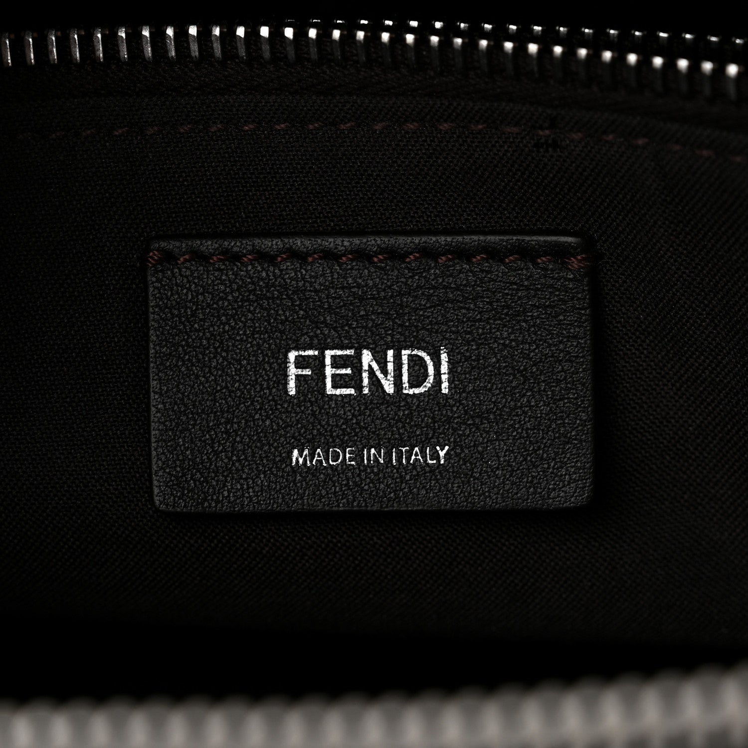 Fendi Vitello Dolce Bi-Color FF 1974 Embossed Medium By The Way Boston Bag Black Maya 6 of 11