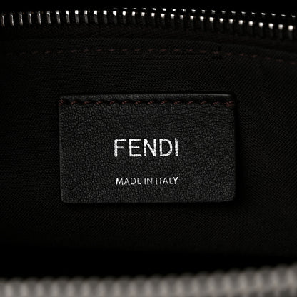 Fendi Vitello Dolce Bi-Color FF 1974 Embossed Medium By The Way Boston Bag Black Maya 6 of 11