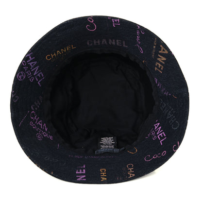 Chanel Denim Mood Cloche Bucket Hat M Black 6 of 10