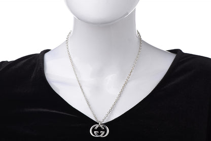Gucci Sterling Silver Britt Interlocking GG Pendant Necklace 2 of 5