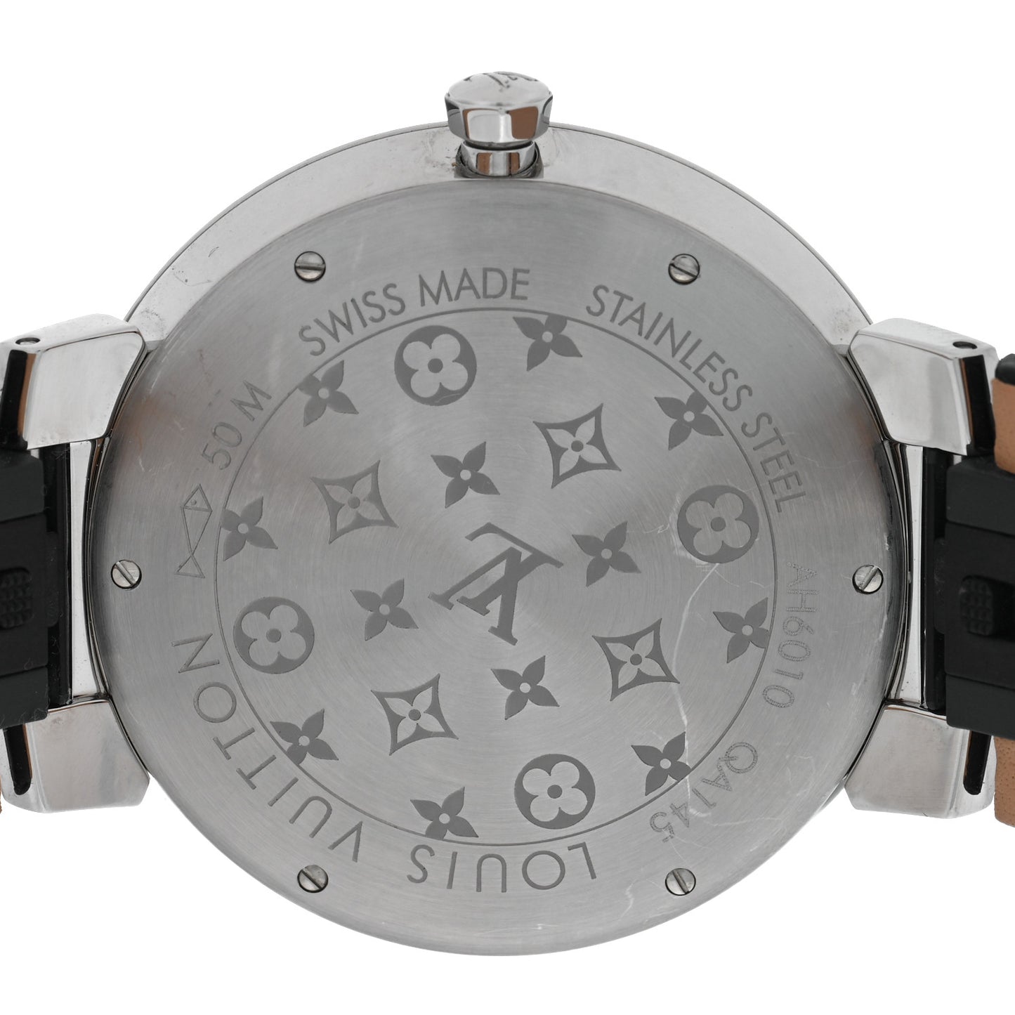 Stainless Steel Alligator Diamond 39mm Tambour Slim Quartz Watch Black