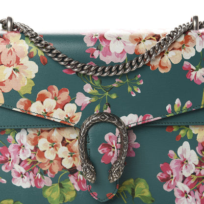 Gucci Calfskin Blooms Print Medium Dionysus Shoulder Bag Bright Emerald Multicolor 10 of 10
