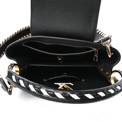 Louis Vuitton Taurillon Crafty Capucines MM Black 5 of 9