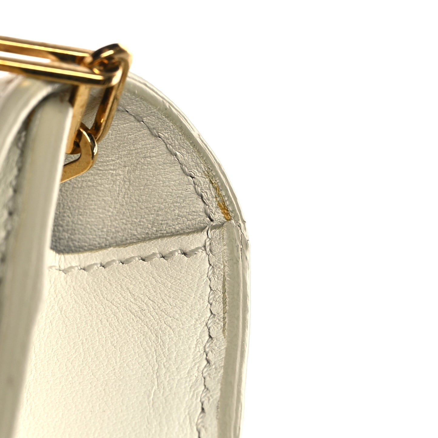 Calfskin Icon Disco Bag White