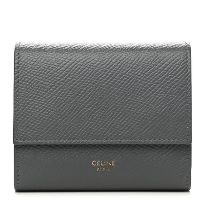 Celine Grained Calfskin Small Multifunction Folded Wallet Kohl 1 of 7
