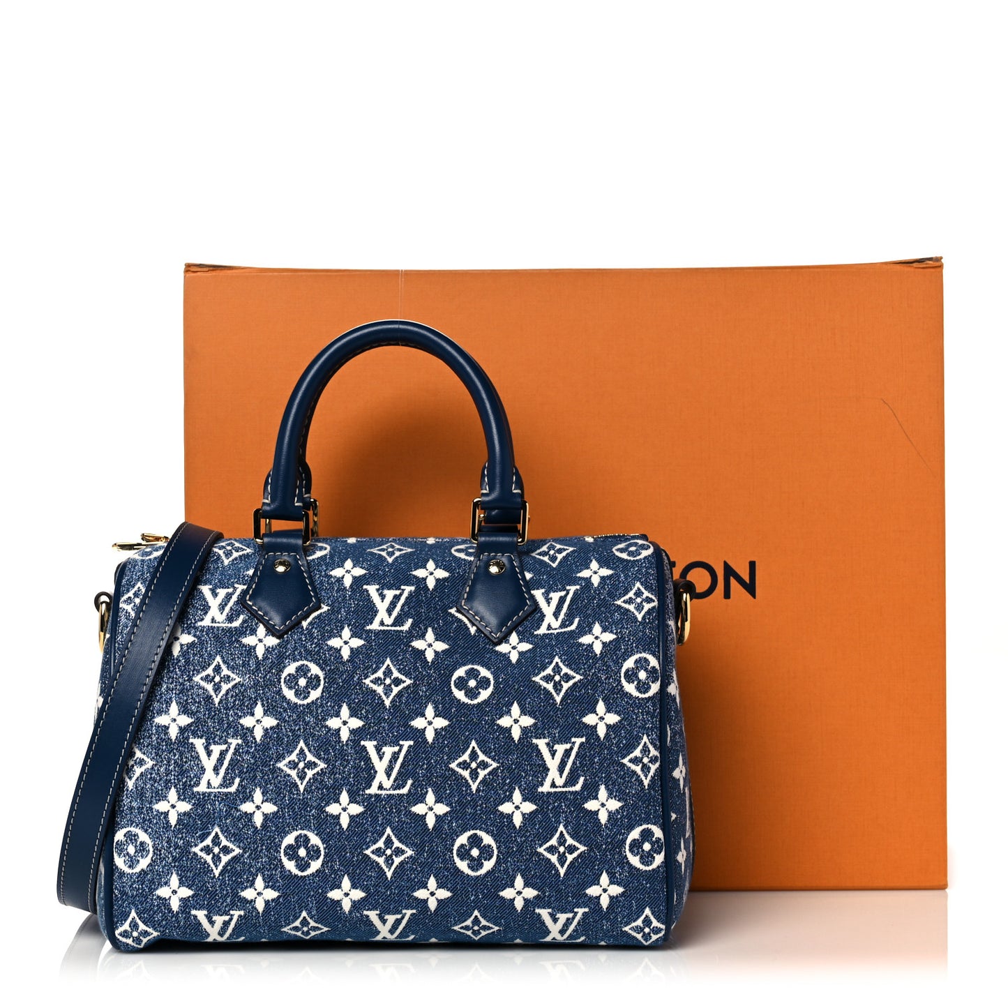 Monogram Jacquard Denim Speedy Bandouliere 25 Bleu