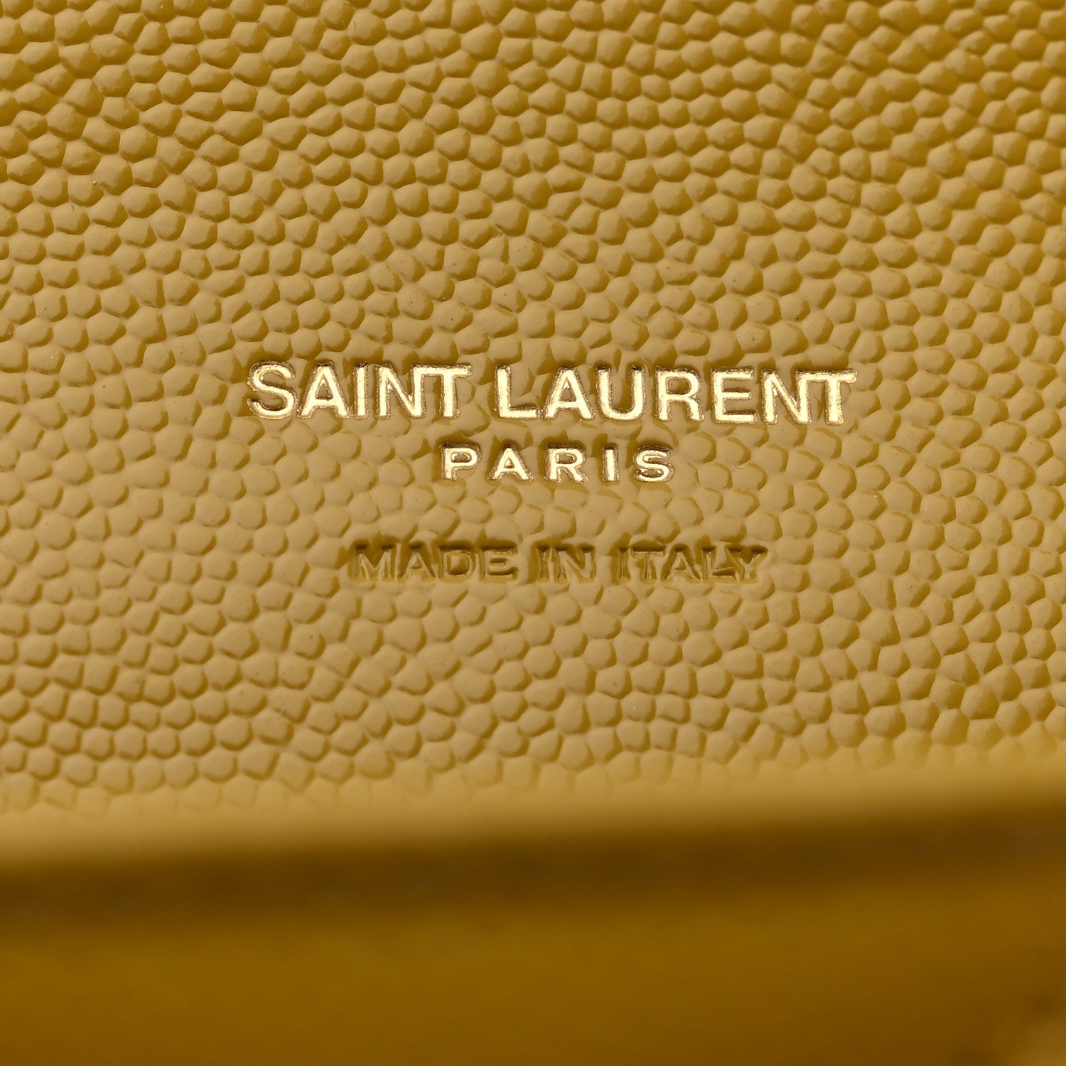 Saint Laurent Grain De Poudre Matelasse Chevron Monogram Envelope Clutch Mustard 6 of 8