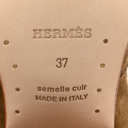 Hermes Suede Womens Vegas Ankle Boot 37 Brun Fume 6 of 9