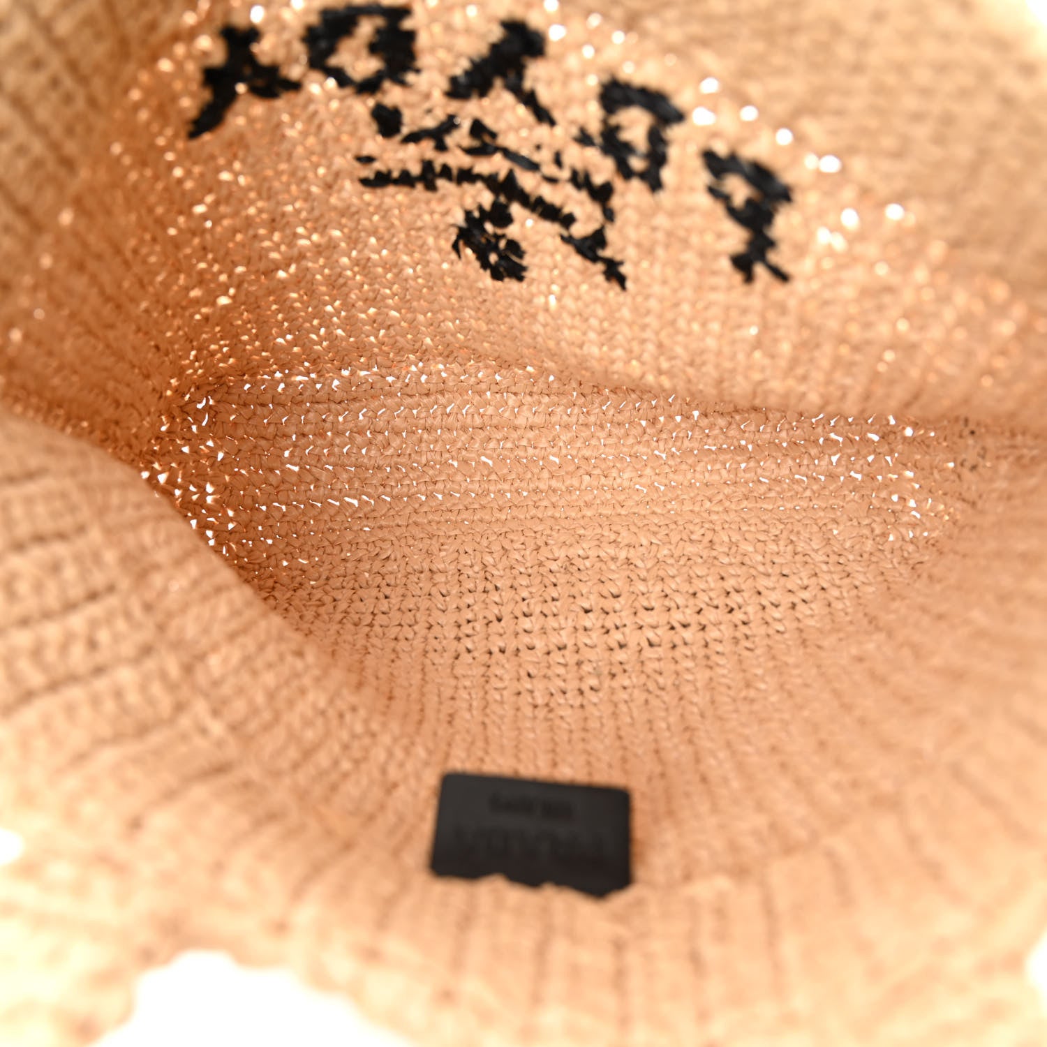 Prada Yarn Raffia Effect Crochet Embroidered Logo Tote Naturale 5 of 9