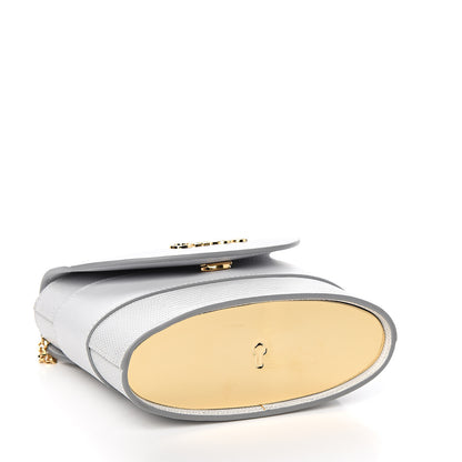 Chloe Calfskin Lizard Embossed Small Aby Lock Light Cloud 3 of 9