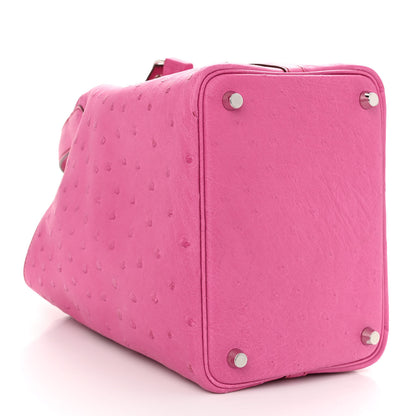 Hermes Ostrich Picotin Lock 18 Rose Tyrien 4 of 11