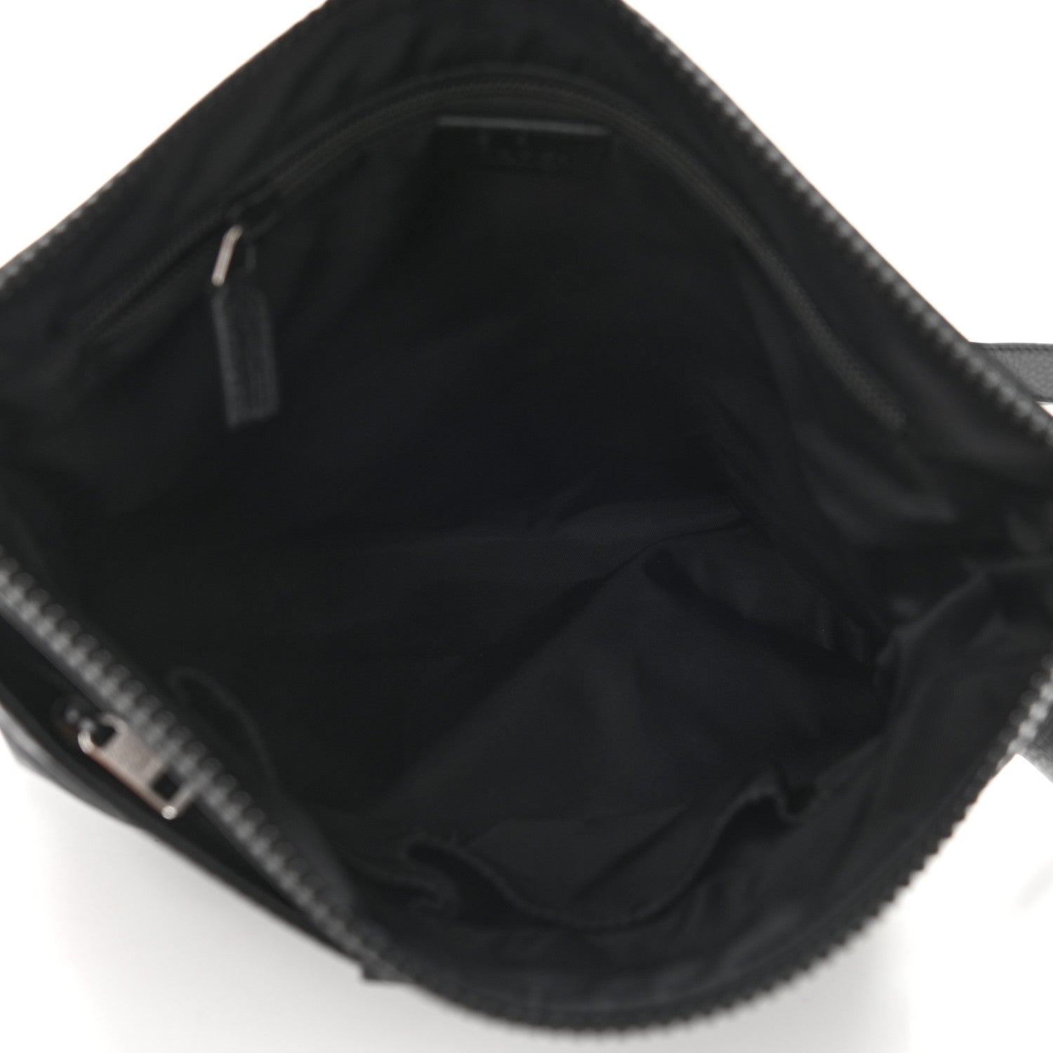 Gucci Nylon Monogram Dollar Calfskin Flat Messenger Bag Black 5 of 9
