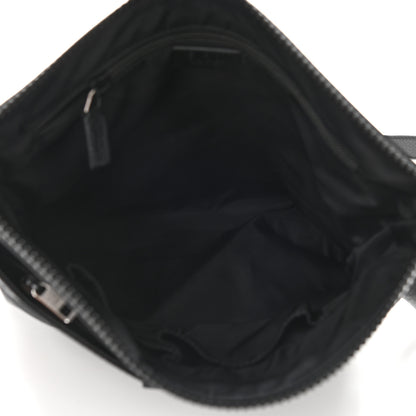 Gucci Nylon Monogram Dollar Calfskin Flat Messenger Bag Black 5 of 9