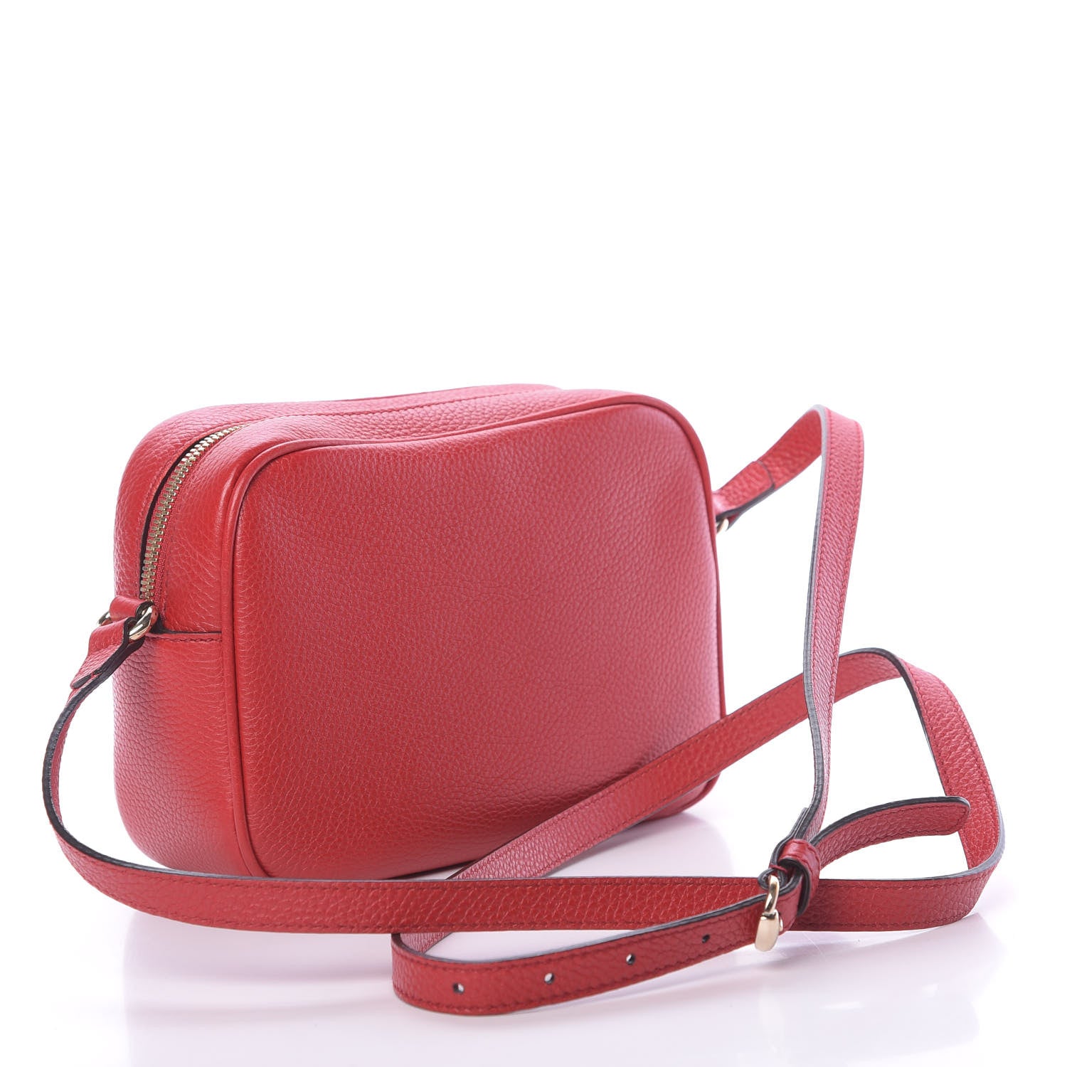 Gucci Pebbled Calfskin Small Soho Disco Bag Vibrant Red 3 of 10