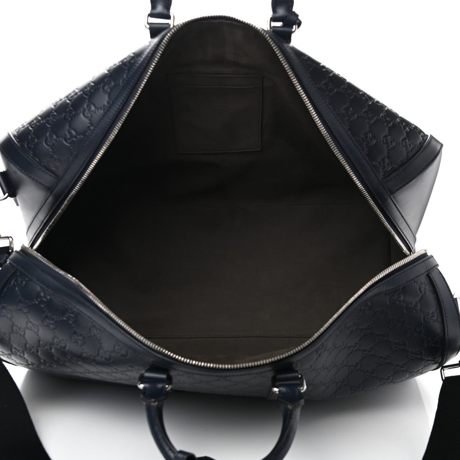 Gucci Guccissima Signature Large Duffle Blue 4 of 13