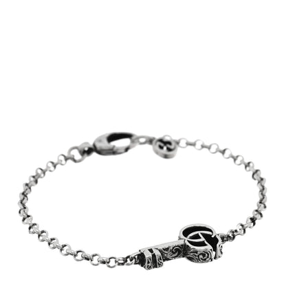 Gucci Sterling Silver Double G Key Bracelet 1 of 4