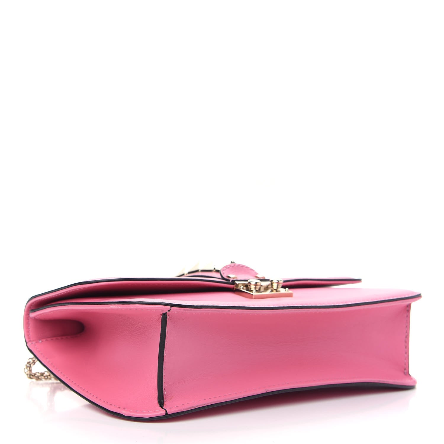 Valentino Garavani Vitello Medium Glam Lock Rockstud Flap Ninphea 4 of 11