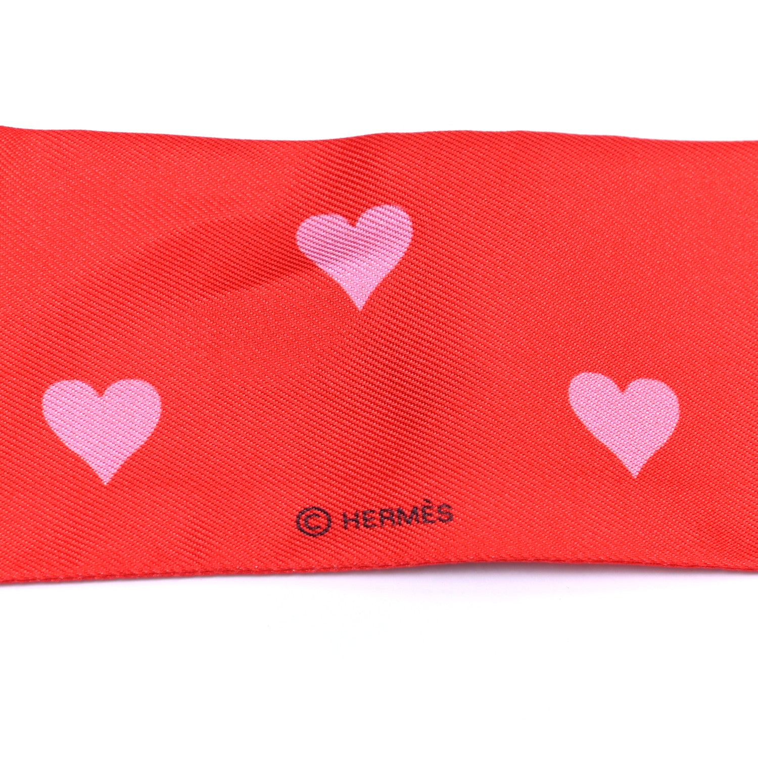 Hermes Silk Tea Time Twilly Rouge Vif Vert Multicolor 3 of 4