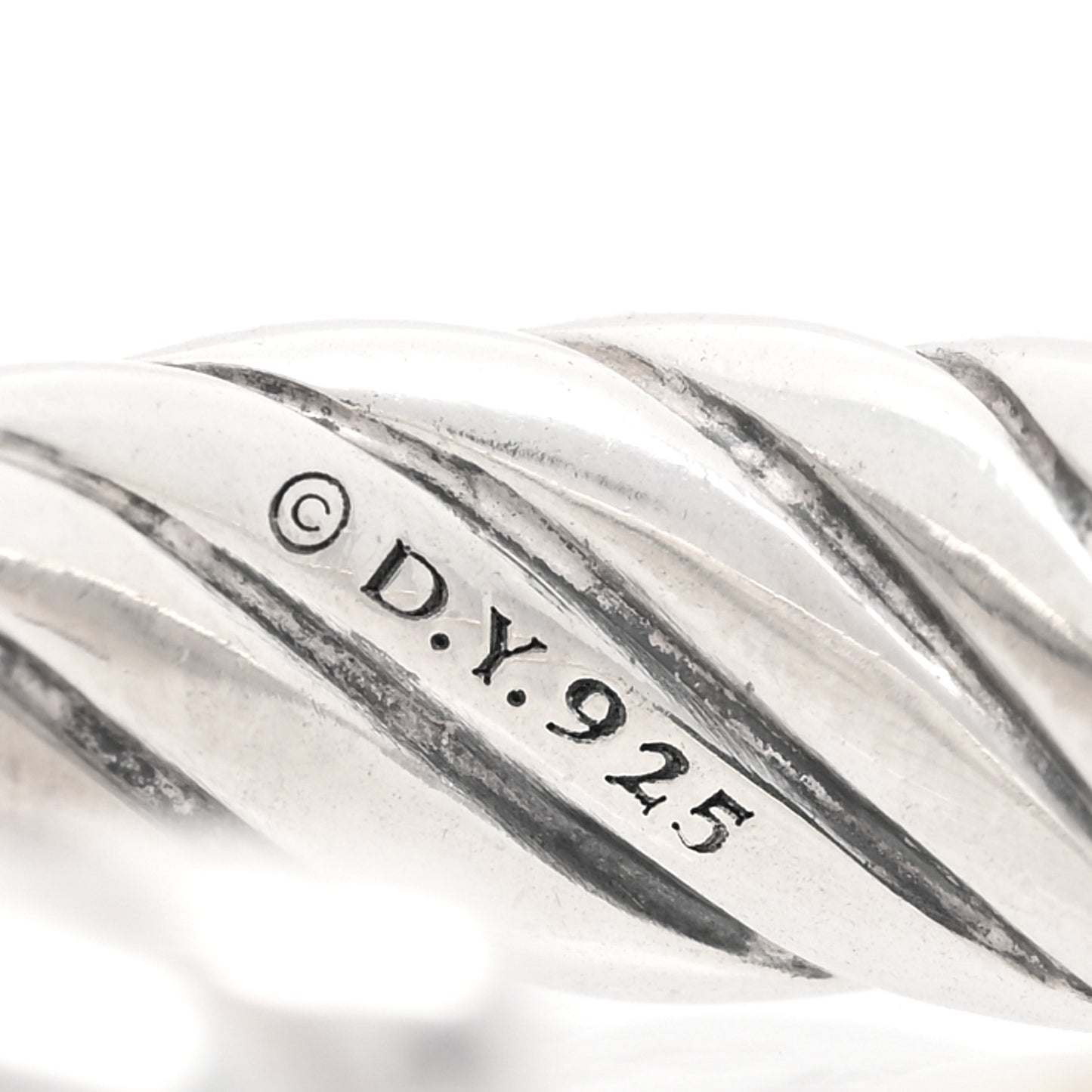 Sterling Silver 18.6mm Scultped Cable Hoop Earrings