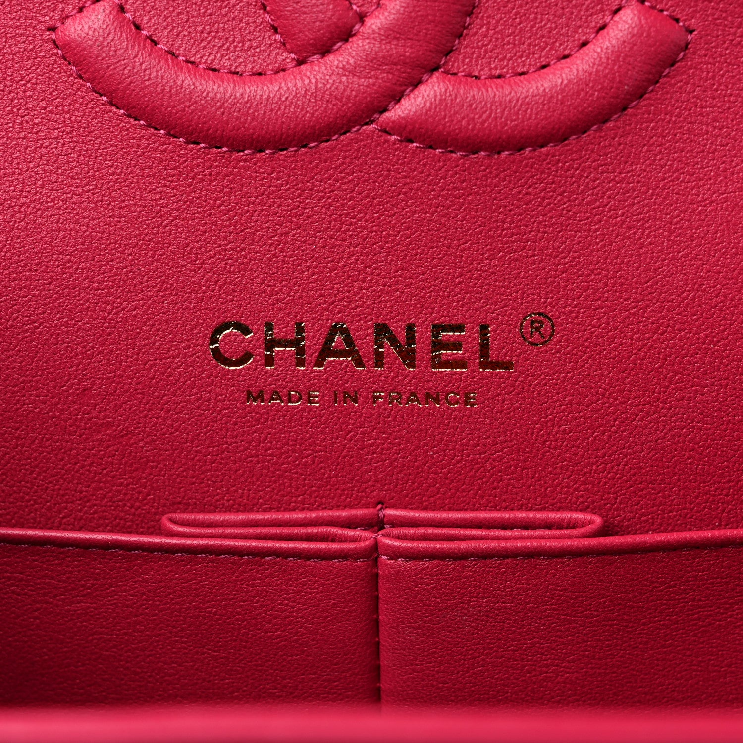 Chanel Shaded Patent Calfskin Quilted Medium Double Flap Dark Pink 6 of 10