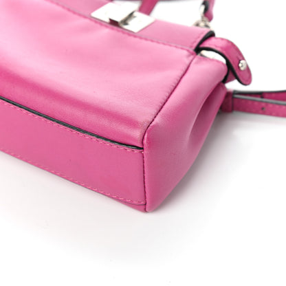 Fendi Nappa Micro Peekaboo Iconic Satchel Magenta 10 of 10