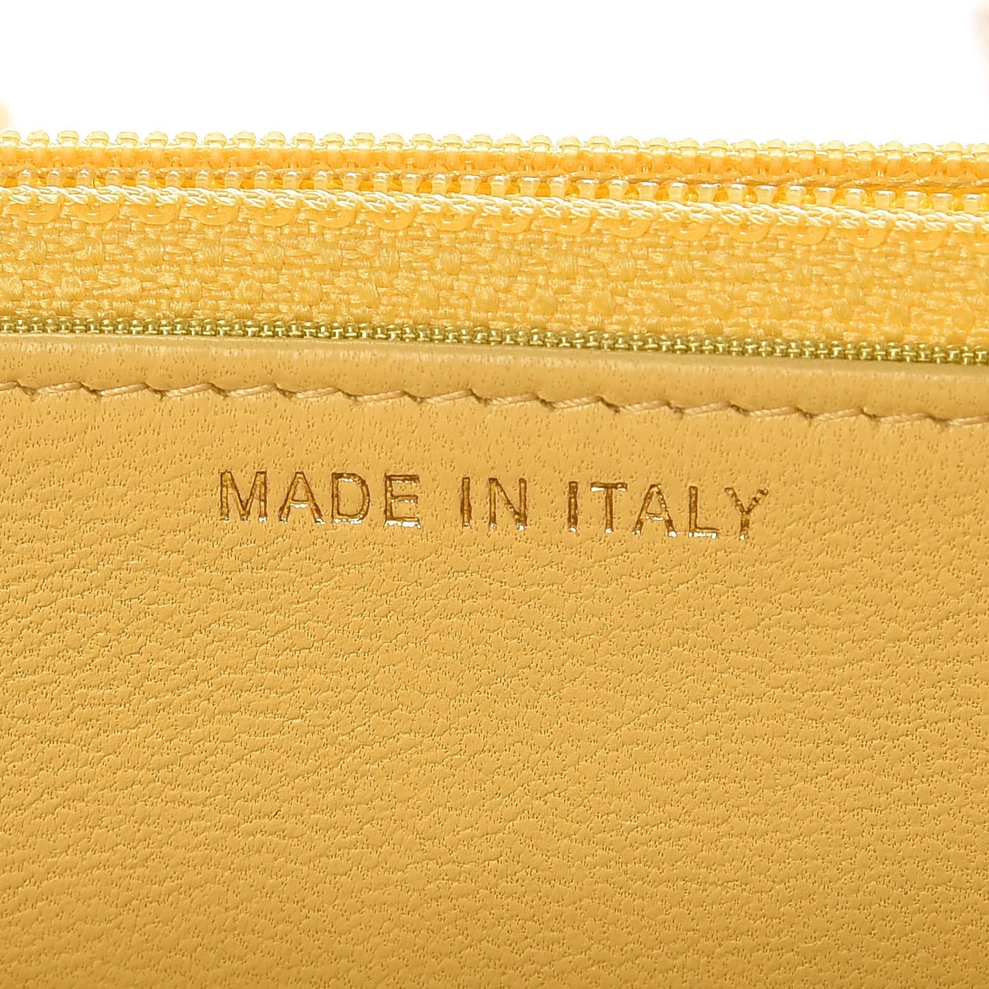 Lambskin Chevron Quilted Wallet On Chain WOC Yellow