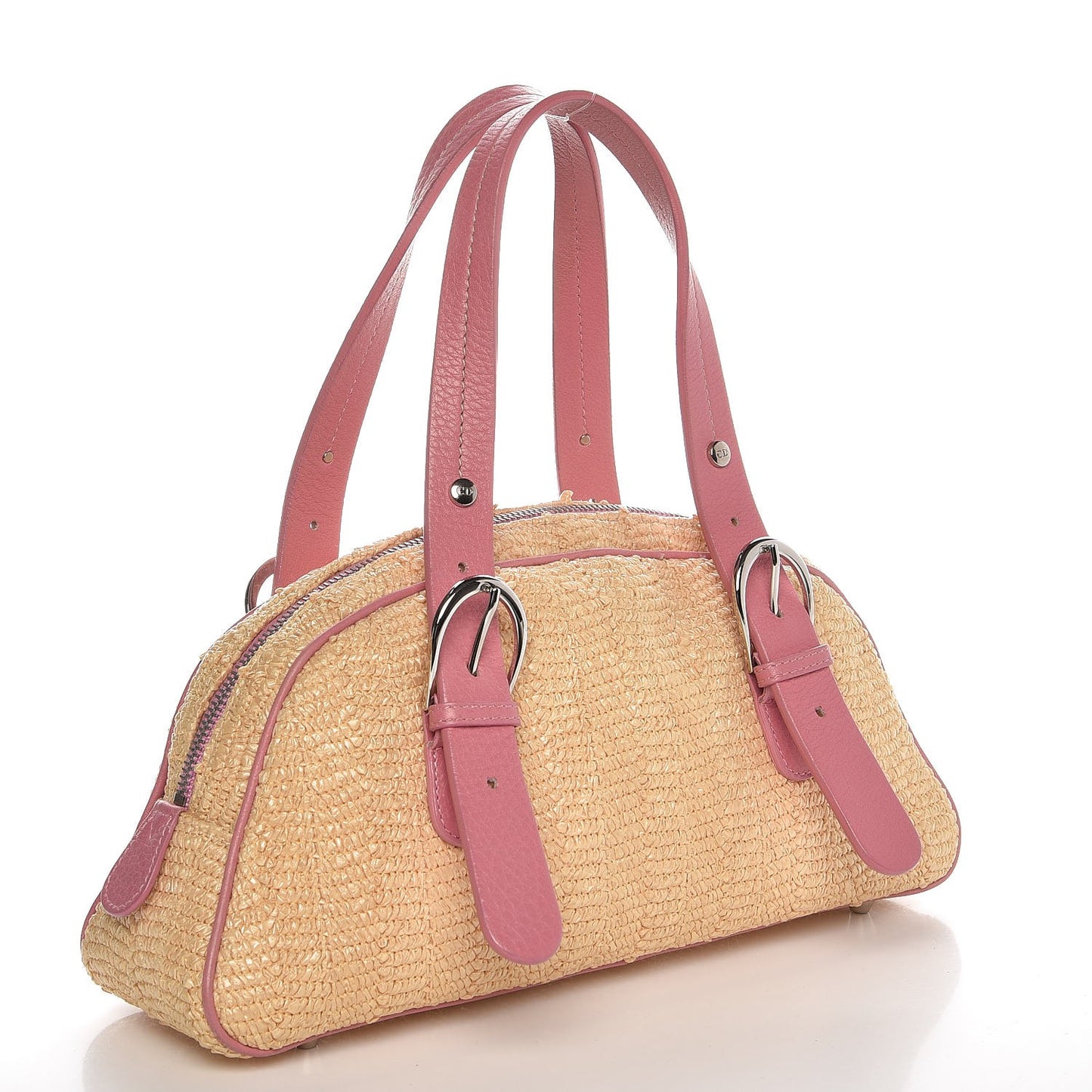 Straw Floral Satchel Multi