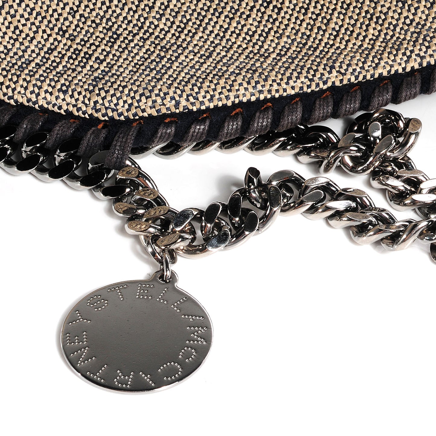 Denim Rockstud Mini Frame Bag Black