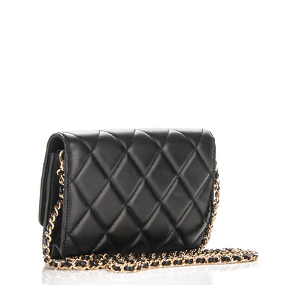 Chanel Lambskin Quilted Golden Class Wallet on Chain WOC Black 3 of 7