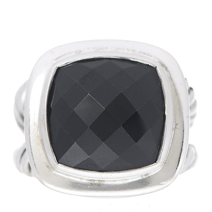David Yurman Sterling Silver Black Onyx 14mm Albion Ring 53 6.25 1 of 4