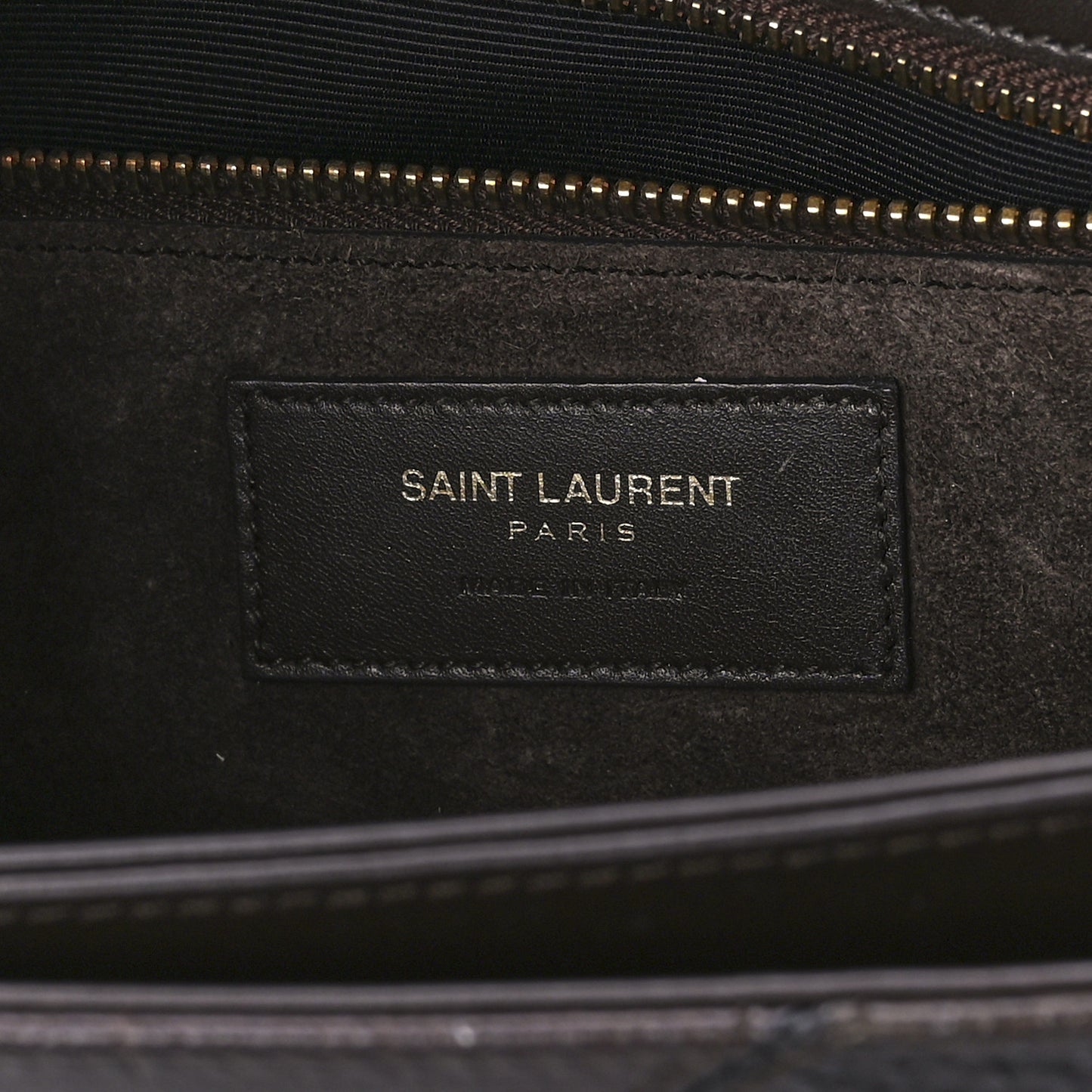 Reptile Calfskin Embossed Patchwork Animal Monogram Universite Bag Brown