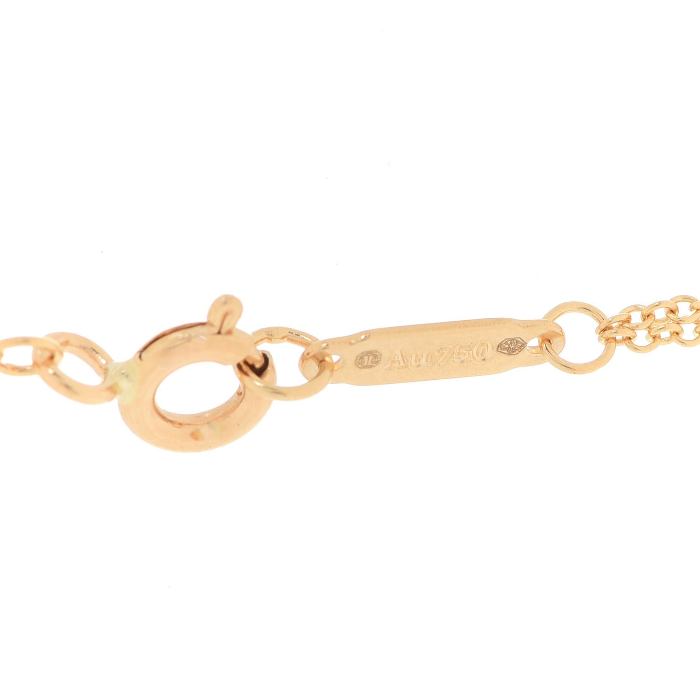18K Yellow Gold Infinity Double Chain Pendant Necklace