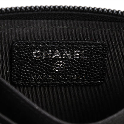 Chanel Caviar Quilted Boy Zip Around Coin Purse Wallet Black 6 of 7