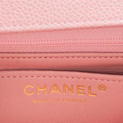 Chanel Caviar Quilted Mini Square Flap Pink 6 of 7