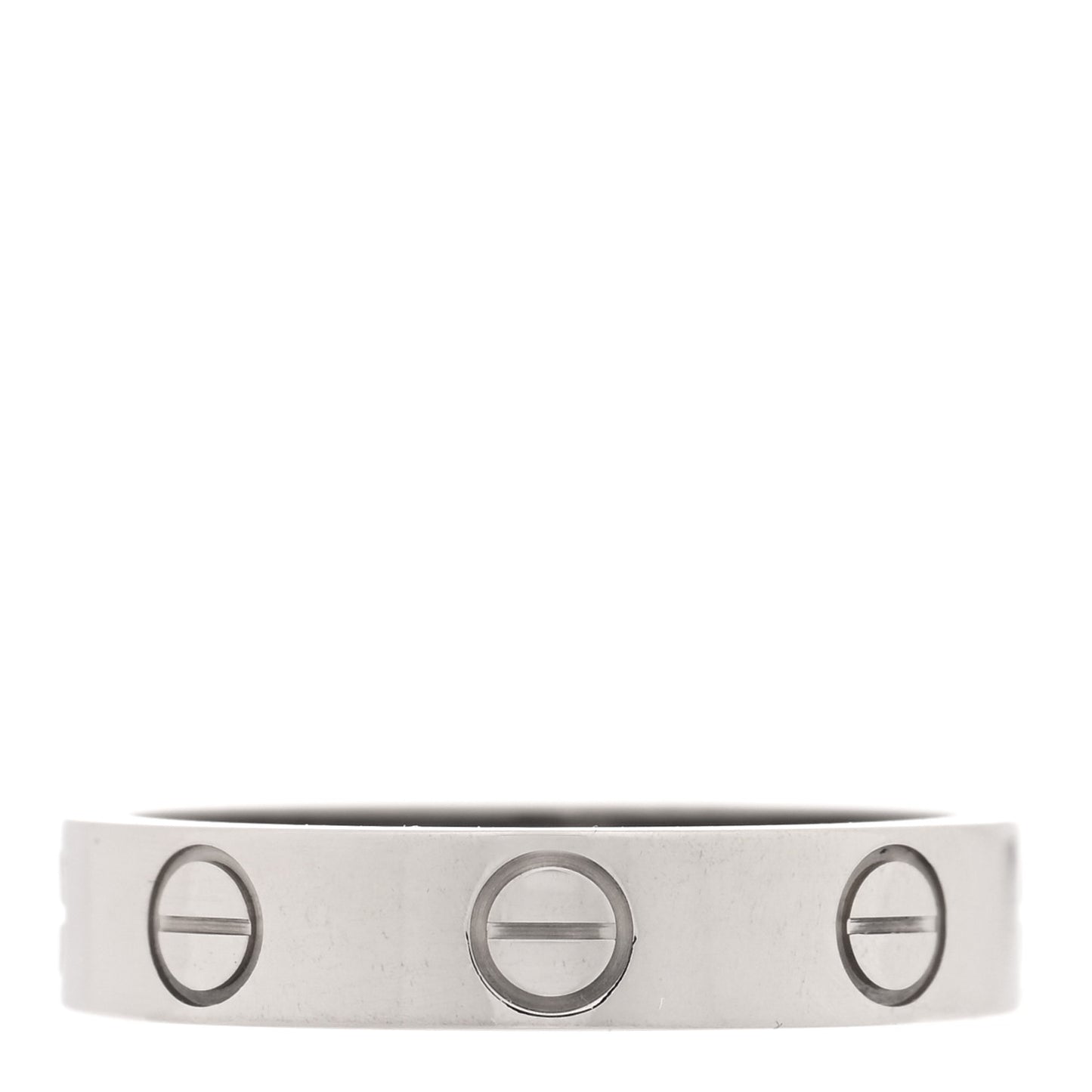 18K White Gold 3.5mm LOVE Wedding Band Ring 48 4.5